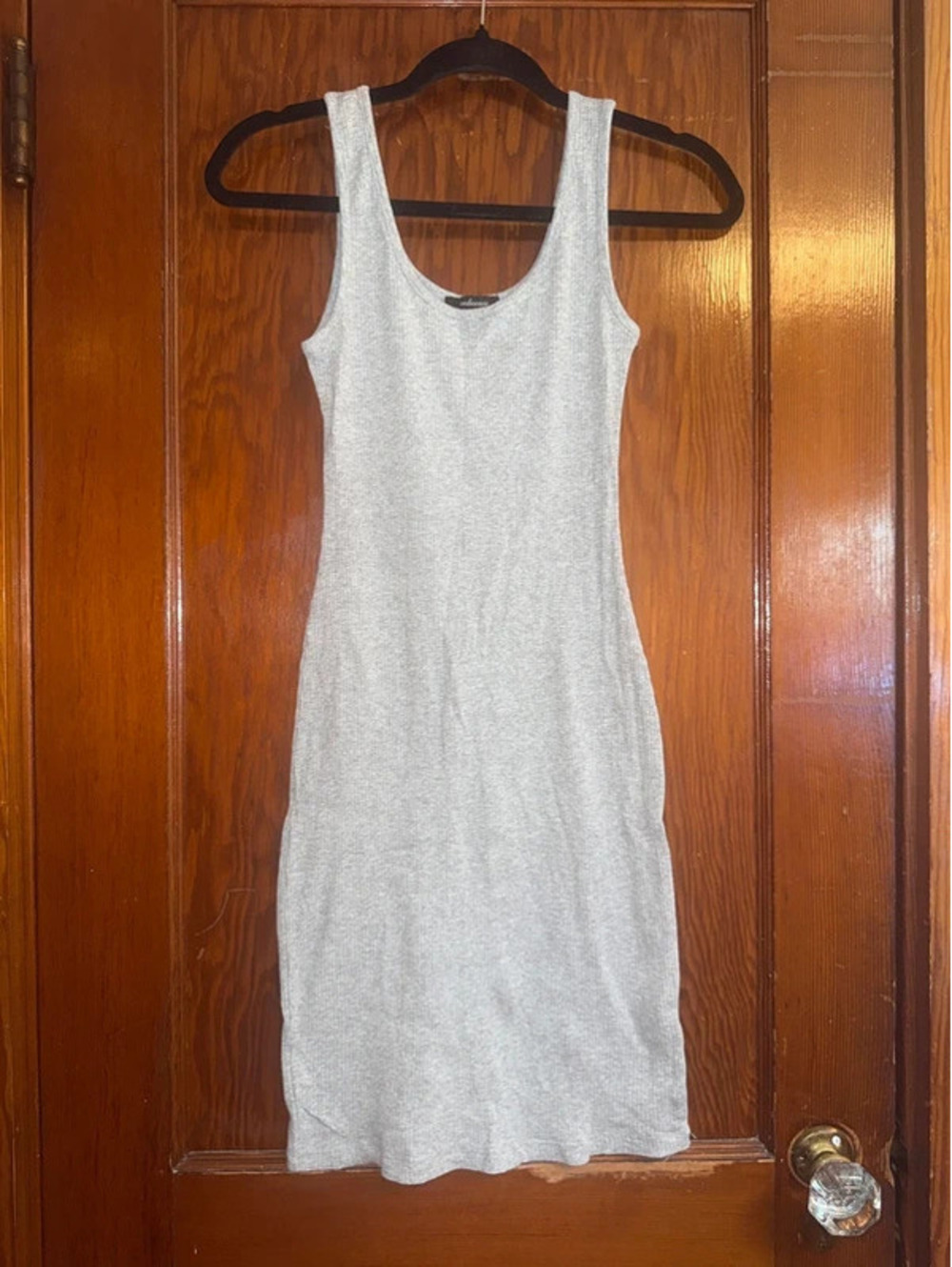 Ambiance Grey Ribbed Bodycon Dress
